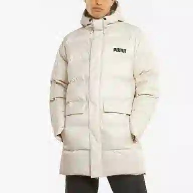 Puma Solid Down Hoodie White