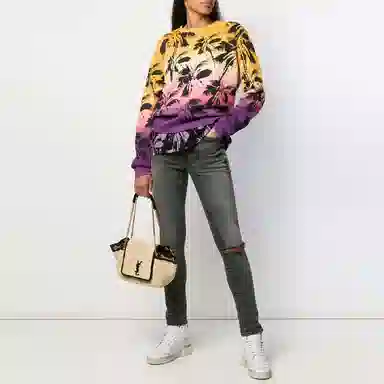 SAINT LAURENT Palm-print Sweatshirt