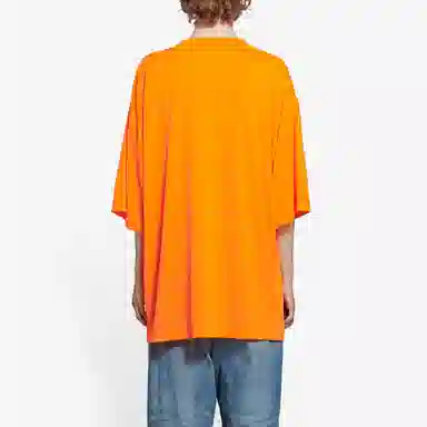 Balenciaga FW21 HI MY NAME IS T-Shirt Orange