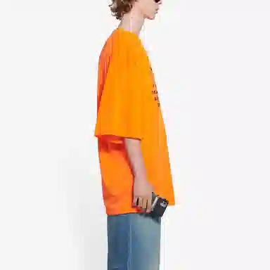 Balenciaga FW21 HI MY NAME IS T-Shirt Orange