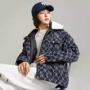 MLB Yankees Detachable Collar Jacket Navy