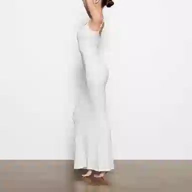 SKIMS Soft Lounge Long Slip Dress Marble