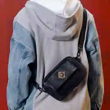 Chusan PVC Crossbody Bag Black