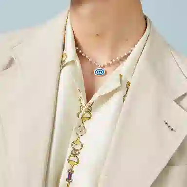 Gucci Interlocking G Necklace Blue