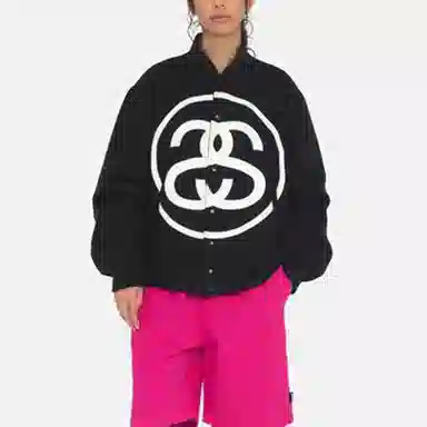 Stussy SS-LINK Varsity Jacket Black