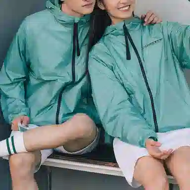 Lacoste Logo Print Hoodie Jacket Blue