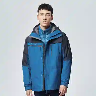 探路者 拼色加厚旅行防寒冲锋衣 男款 藏蓝