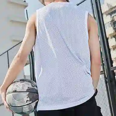 匹克 篮球文化系列 字母印花健身训练圆领套头背心 男款 大白