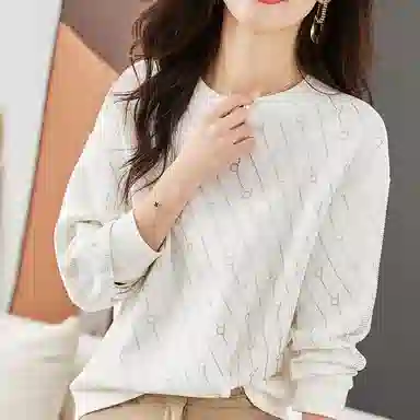 【dme】 圆领套头宽松长袖卫衣 女款