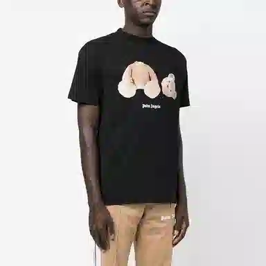 Palm Angels Teddy Print T-Shirt Black