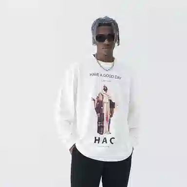 HARSH AND CRUEL Retro Street King Long Sleeve Tee