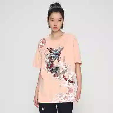 oniarai SS22 Blue Carp Embroidered T-Shirt