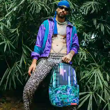 SPRAYGROUND Cyberpunk Neon Backpack