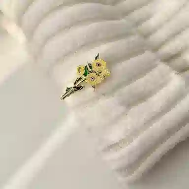 Van Gogh Sunflower Brooch