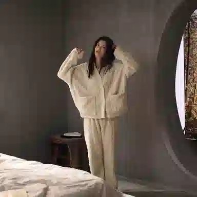 同语 新款睡衣女秋冬款珊瑚绒加绒家居服春秋季女法兰绒套装秋冬珊瑚绒 可外穿加厚睡衣 学生宿舍 家居套装 女士