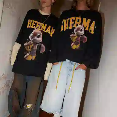 Drew House FW22 3D Sherman Boxy Crewneck - 3D Sherman Black