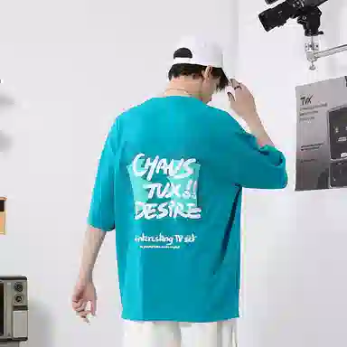 TVX Letter Print Oversized Cotton T-Shirt