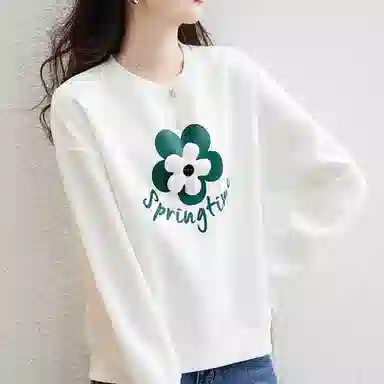 【dme】 圆领宽松珠地空气层印花字母卫衣 女款