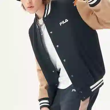 FILA Fusion Retro Baseball Jacket Black