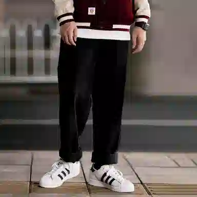 PSO Brand Vintage Loose Fit Jeans Black