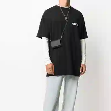 Vetements Logo Print T-Shirt Black