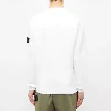 Stone Island Garment Dyed Crew Sweat Bright White