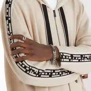 Fendi Baguette Ring Silver