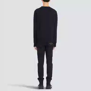 Balmain Logo Crewneck Sweatshirt Black