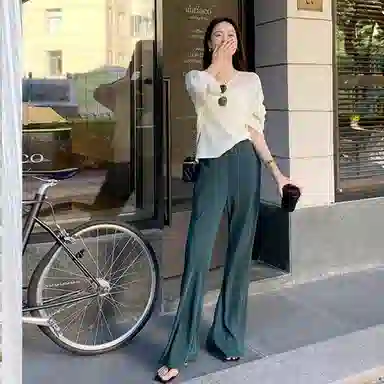 美洋 超轻直筒阔腿休闲裤 女款