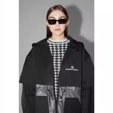 Valeria Obbaco SS21 Logo Reflective Mesh Hoodie Jacket