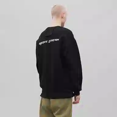 Organic Emotion Punk Print Sweatshirt Black