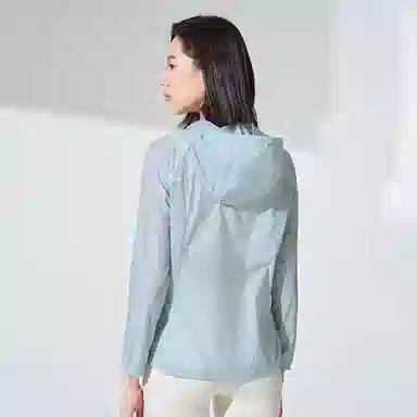 探路者 纯色户外轻薄透气防泼水连帽防晒衣 女款