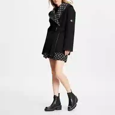 Louis Vuitton FW21 Wool Wrap Hooded Coat Black