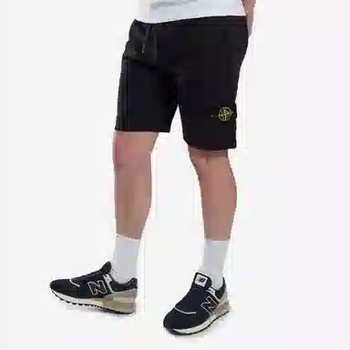 Stone Island Logo Shorts Black