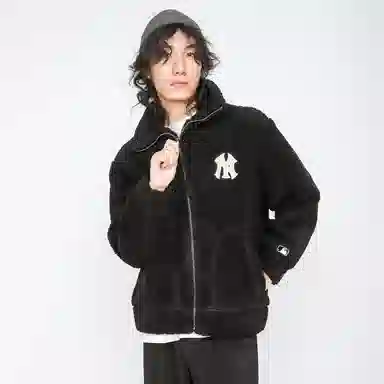 MLB Large Logo Fleece Jacket Black