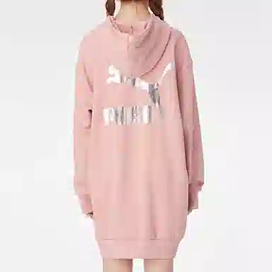 Puma Classics Hooded Longsleeve Dress Pink
