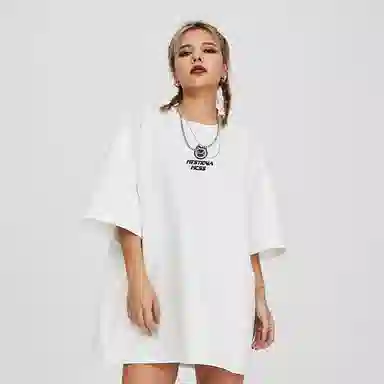 Kimura Sansha White Cat Print T-Shirt