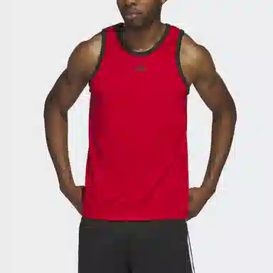 adidas Legends Basketball 3-Stripes Tank Top Logo