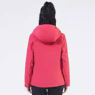 探路者 纯色拉链连帽运动三合一冲锋衣 女款