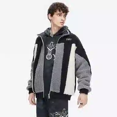 Boy London FW21 Embroidered Knit Jacket Grey