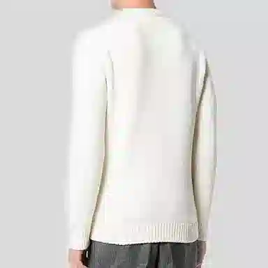 Fendi Logo Wool Pullover Sweater White