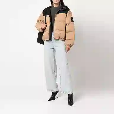 Alexander Wang FW22 Logo Patch Hoodie Jacket Brown