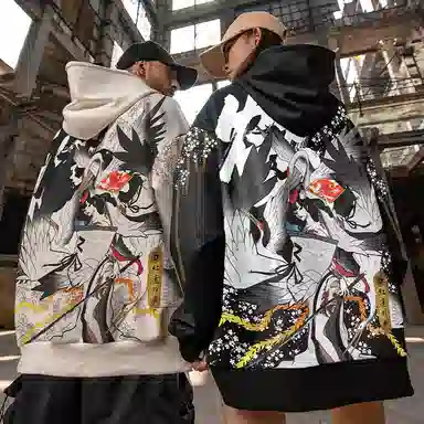 Kimura Sansha x Red Lotus Dream White Crane Hoodie