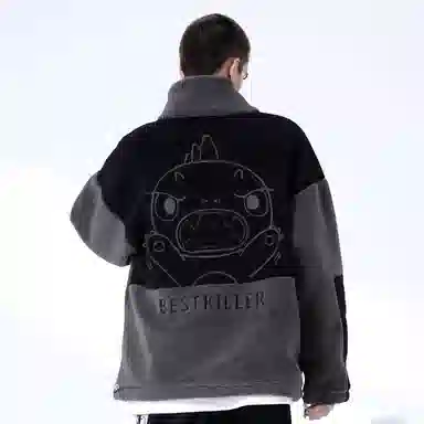 BTK Monster Embroidered Fleece Jacket