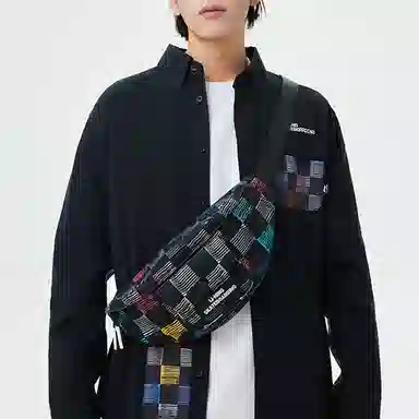 中国李宁 极限运动系列时尚休闲印花 棉质 胸包腰包 常规 男女同款情侣款 多色