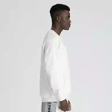 NORVINCY Letter Print Colorblock Crewneck Sweatshirt