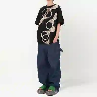 JW Anderson Logo Print T-Shirt Black