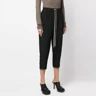 Rick Owens SS23 Drawstring High Waist Pants Black