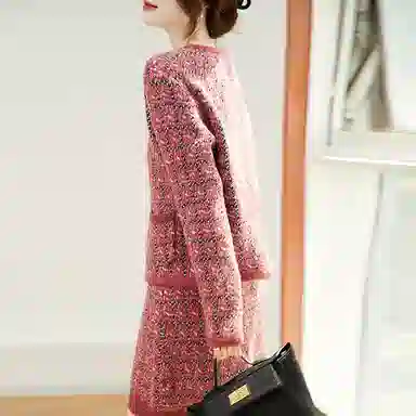 【dme】 小香风经典裙装套装 女款 瑰丽红