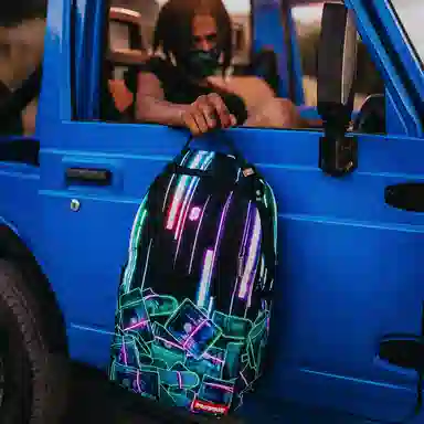 SPRAYGROUND Cyberpunk Neon Backpack